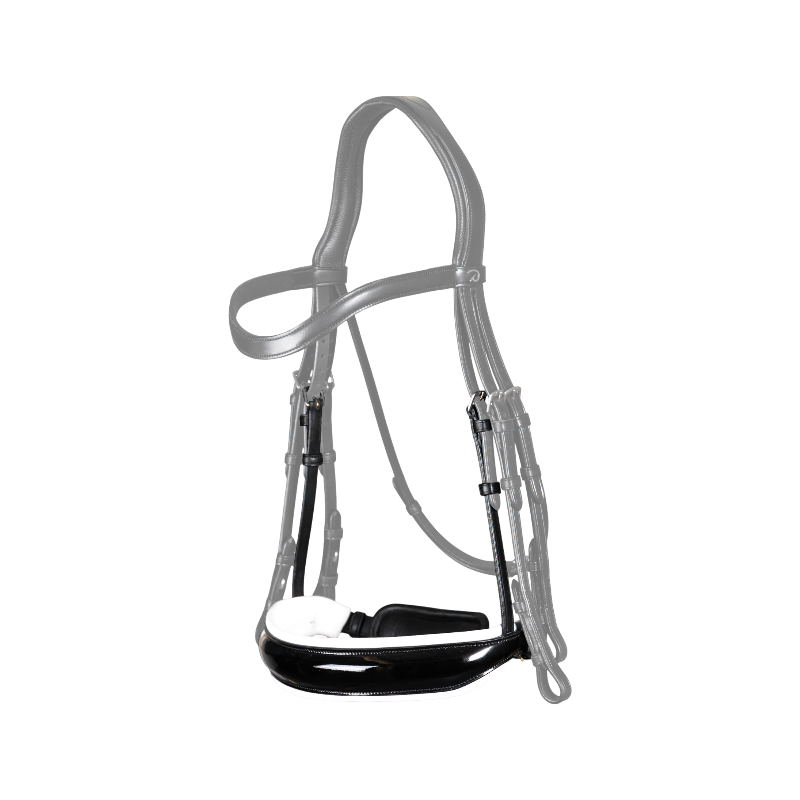 Dyon - Muserolle vernie rembourrage blanc New English Collection noir