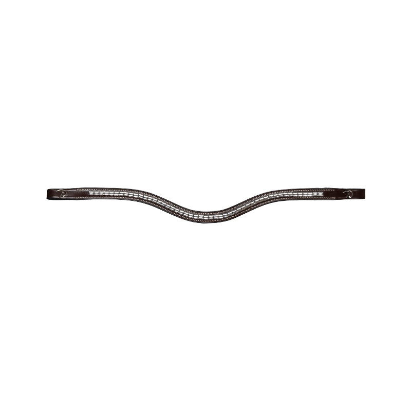 Dyon - Frontal en V clincher argenté US Collection marron