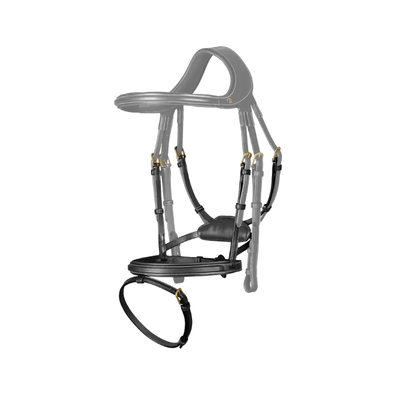 Dyon - Muserolle pour bridon Difference D Collection noir