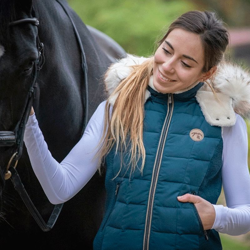 Pénélope Store - Doudoune sans manche Roger bleu canard | - Ohlala