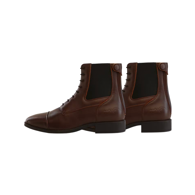 Dyon - Brown leather lace-up riding boots 