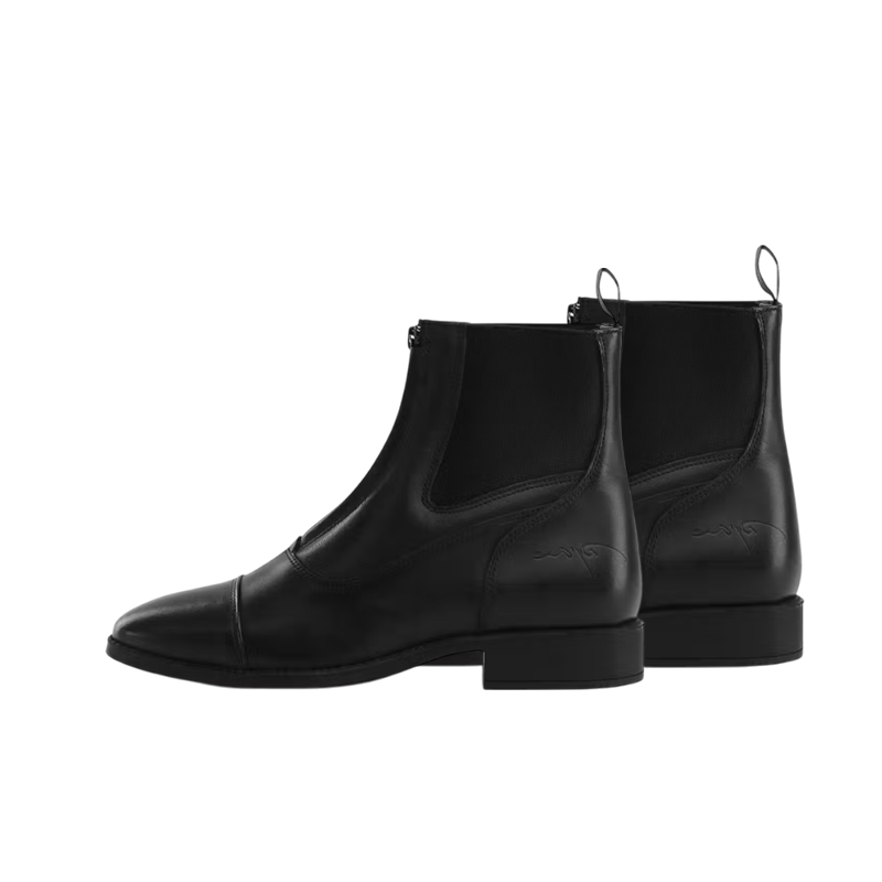 Dyon - Leather riding boots with black zipper 