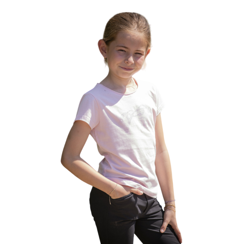 Eden by Pénélope - Kinder-T-Shirt kurzarm Iconic Strass rose | - Ohlala