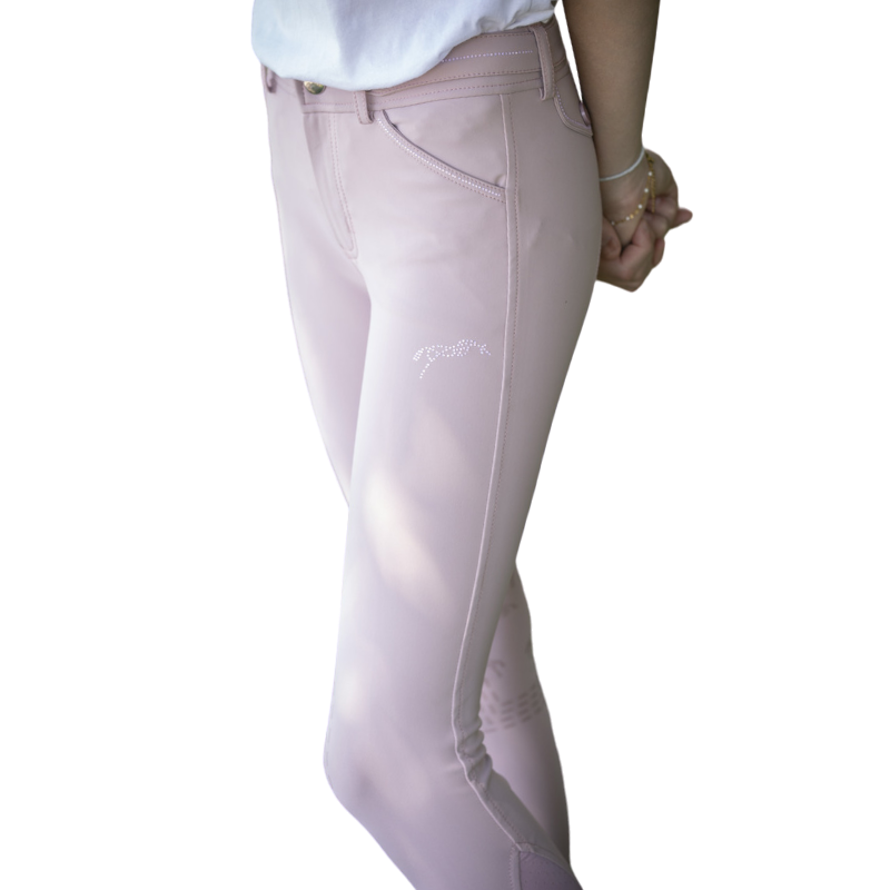 Eden by Pénélope - Pantalon d'équitation fille Élégance rose poudré