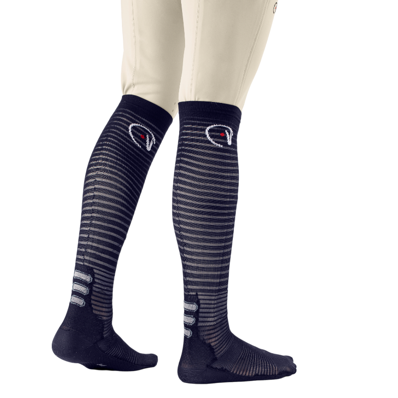 Ego7 - Chaussettes d'équitation Air Socks marine | - Ohlala