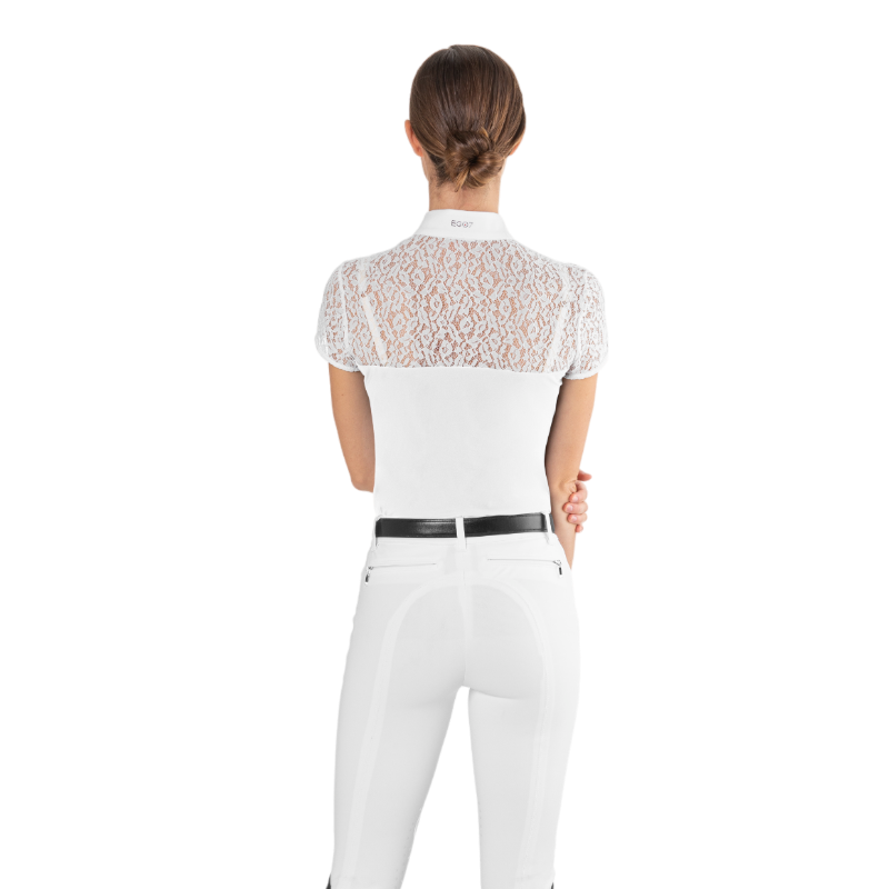 Ego7 - Polo de concours manches courtes femme Florentine blanc | - Ohlala