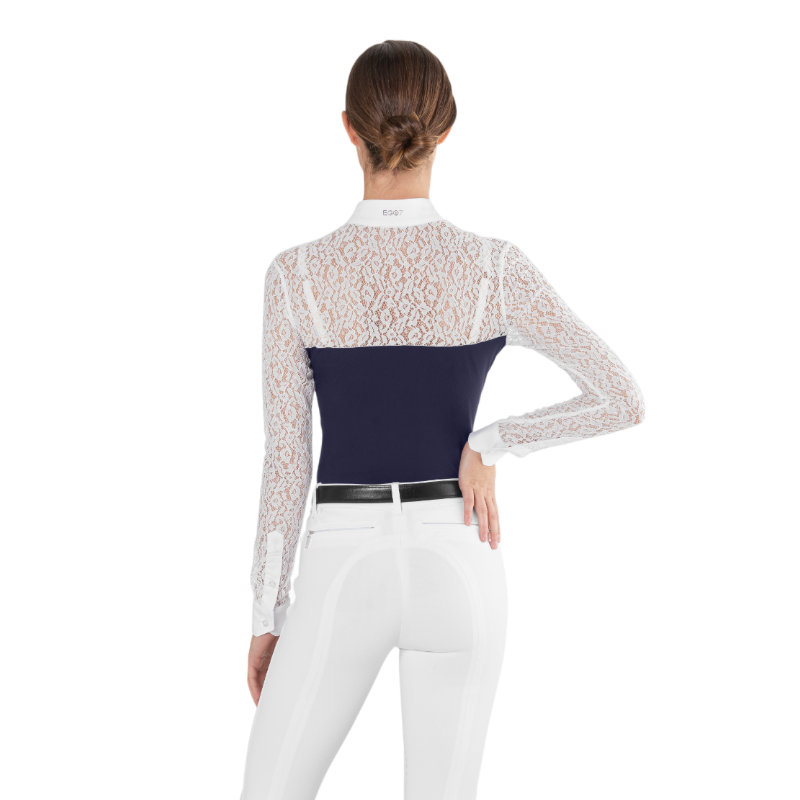 Ego7 - Polo de concours manches longues femme Florentine marine | - Ohlala