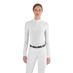 Ego7 - Damen-Turnierpolo langarm Mesh weiß | - Ohlala