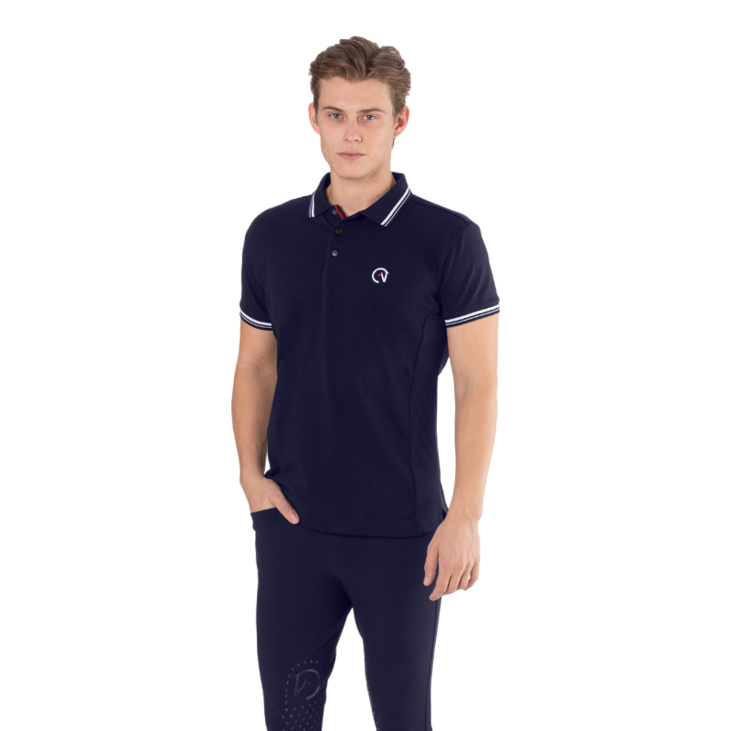 Ego7 - Polo manches courtes homme Top Air marine | - Ohlala