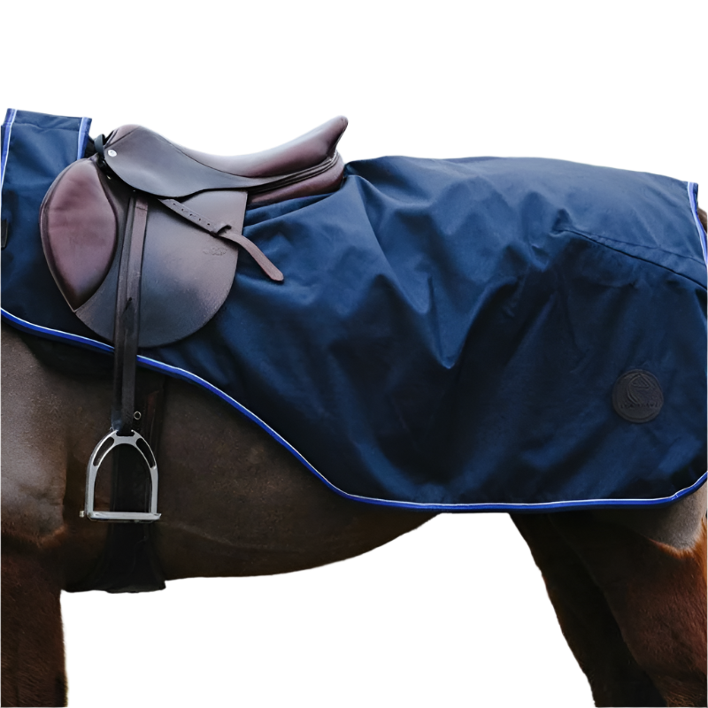 Equithème - Classic 1200D waterproof/navy fleece kidney rug