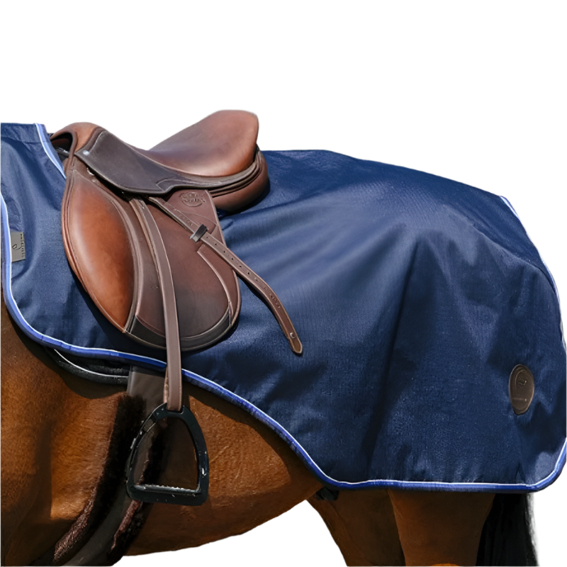 Equithème - Classic 1200D waterproof/navy fleece kidney rug