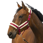 Equithème - Licol nylon Mouton bordeaux/ blanc | - Ohlala