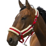 Equithème - Licol nylon Mouton rouge/ blanc | - Ohlala