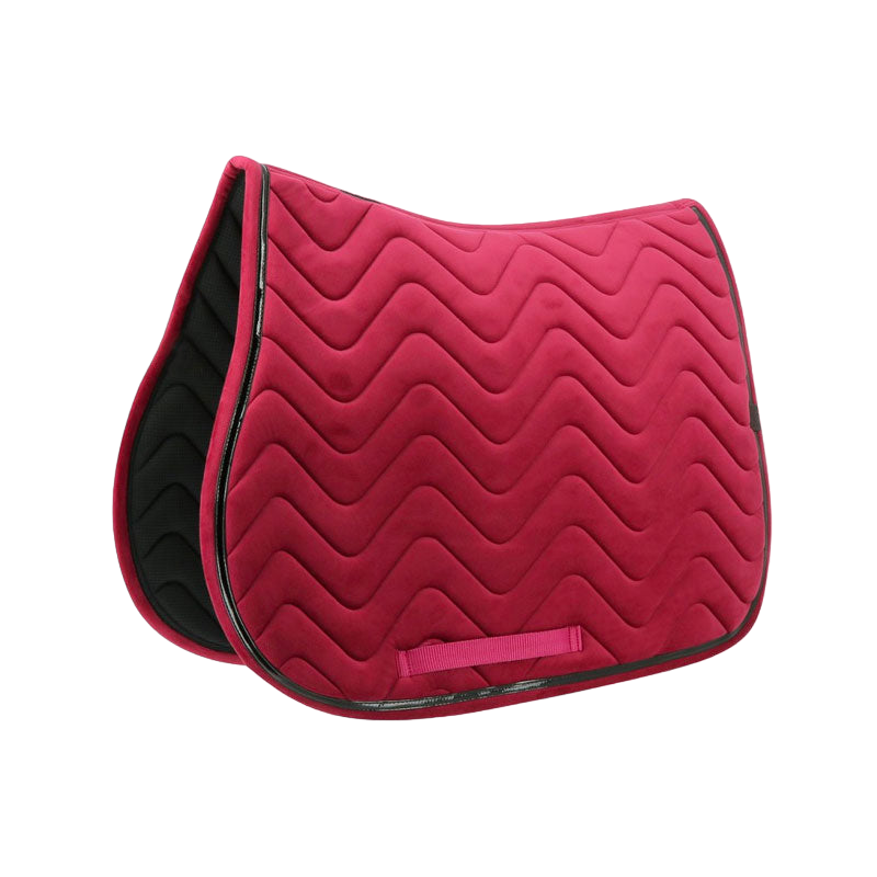 Equithème - Tapis de selle Glossy framboise | - Ohlala