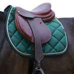 Equithème - Tapis de selle Classic vert foncé | - Ohlala