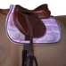 Equithème - Tapis de selle Satin rose clair | - Ohlala
