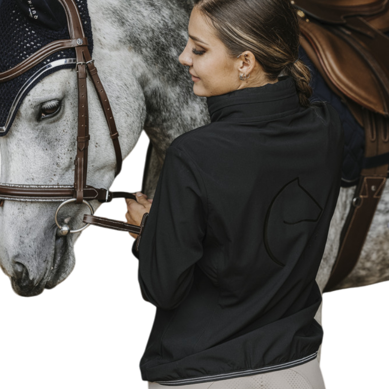 Equithème - Women's water-repellent jacket Dakota I love you black 