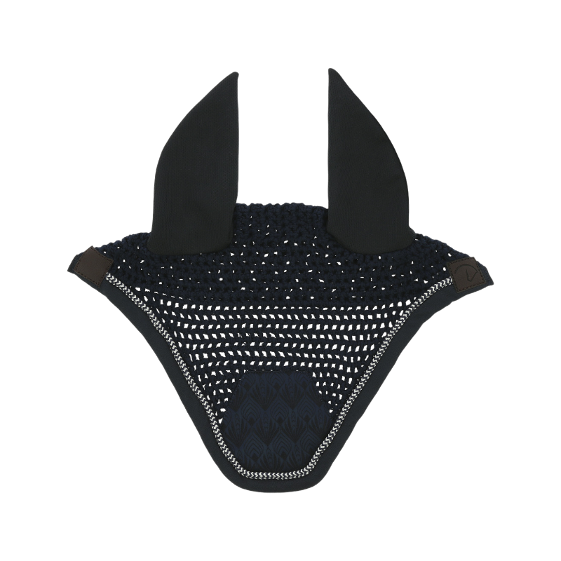 Equithème - Bonnet pour chevaux Brocart marine