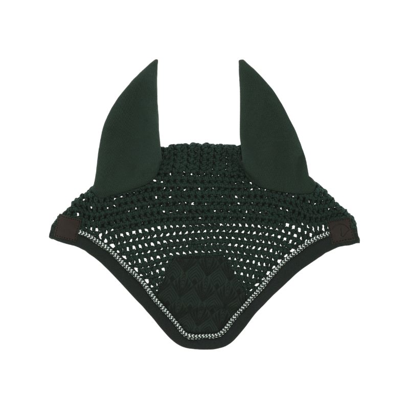 Equithème - Bonnet pour chevaux Brocart vert foncé
