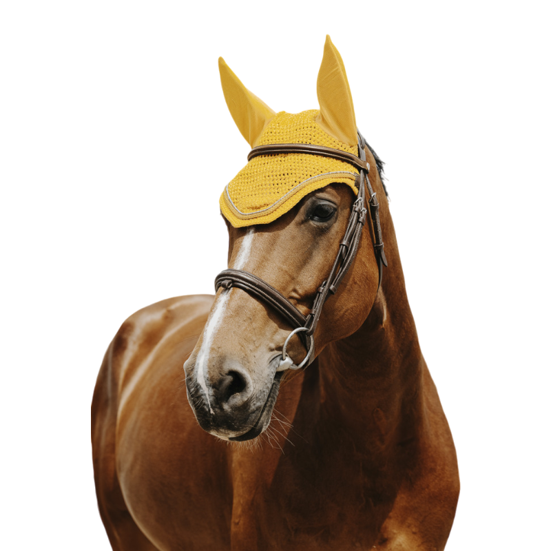 Equithème - Bonnet pour chevaux Hexalight jaune
