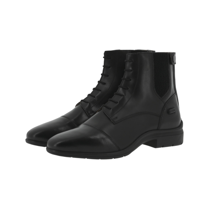 Equithème - Sporty black lace-up riding boots 