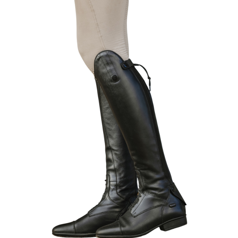 Equithème - Bottes d'équitation en cuir à lacets noir