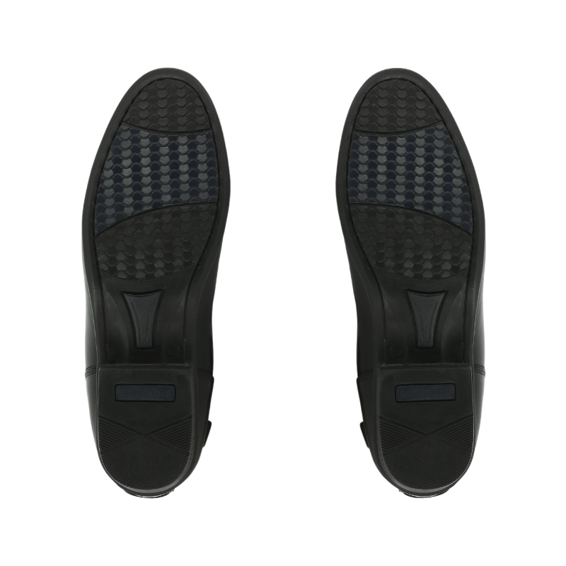Equithème - Bottes d'équitation en cuir à lacets noir
