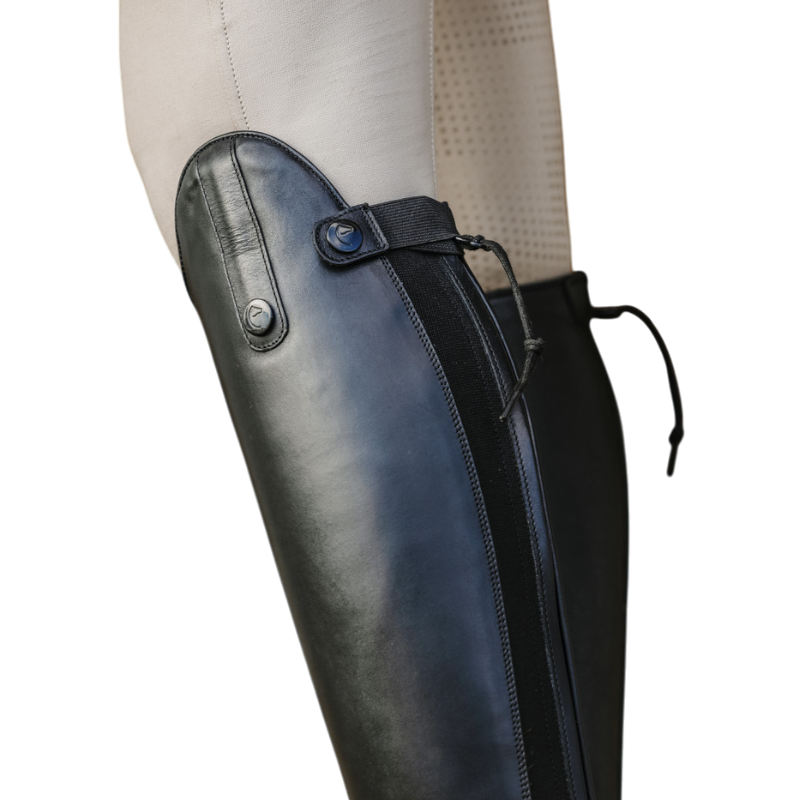 Equithème - Bottes d'équitation en cuir à lacets noir