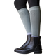 Equithème - Chaussettes d'équitation Compet Je t'aime vert sauge/ gris | - Ohlala