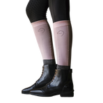 Equithème - Compet Je t'aime riding socks old rose/ anthracite grey | - Ohlala