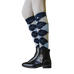 Equithème - Chaussettes d'équitation Argyle marine/ bleu ciel | - Ohlala