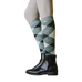 Equithème - Chaussettes d'équitation Argyle vert sauge/ anthracite | - Ohlala