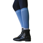 Equithème - Chaussettes d'équitation Compet bleu vintage/ gris (x1) | - Ohlala