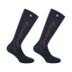 Equithème - Chaussettes d'équitation Jump marine/ orange (x1) | - Ohlala