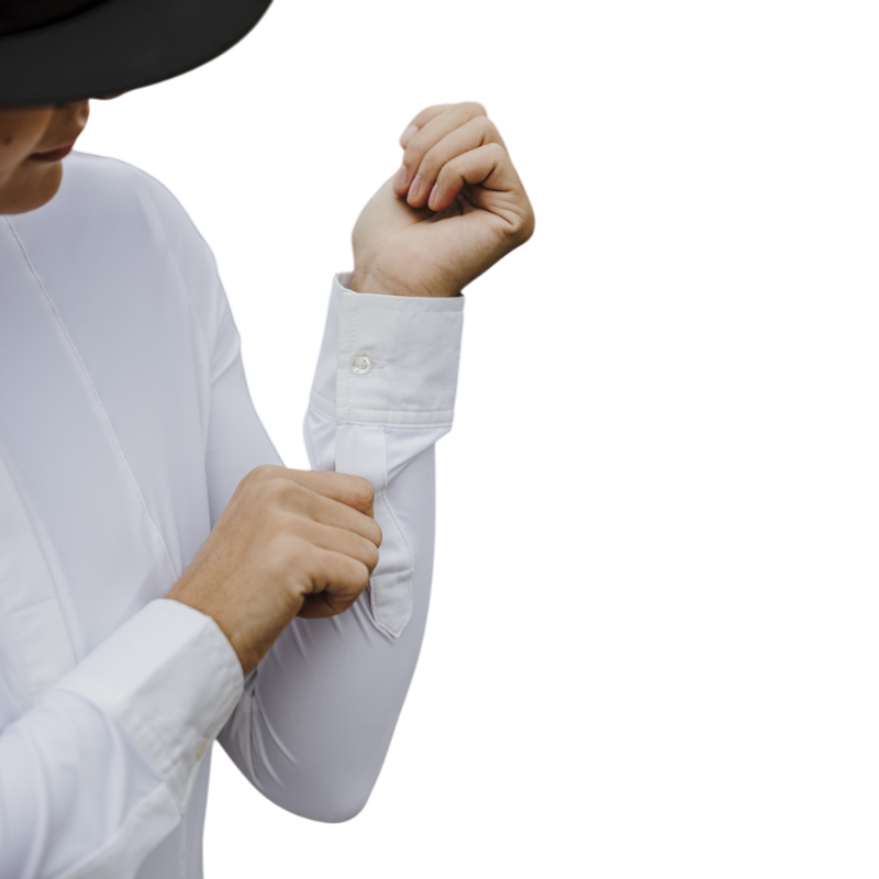 Equithème - Women's long sleeve shirt Julie white 