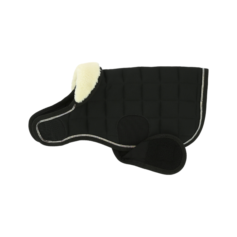 Equithème - Couverture pour chien Je t'aime noir 200g