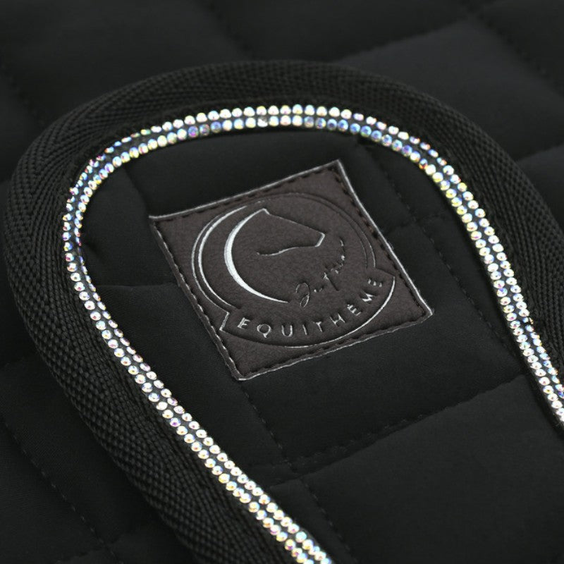 Equithème - Couverture pour chien Je t'aime noir 200g