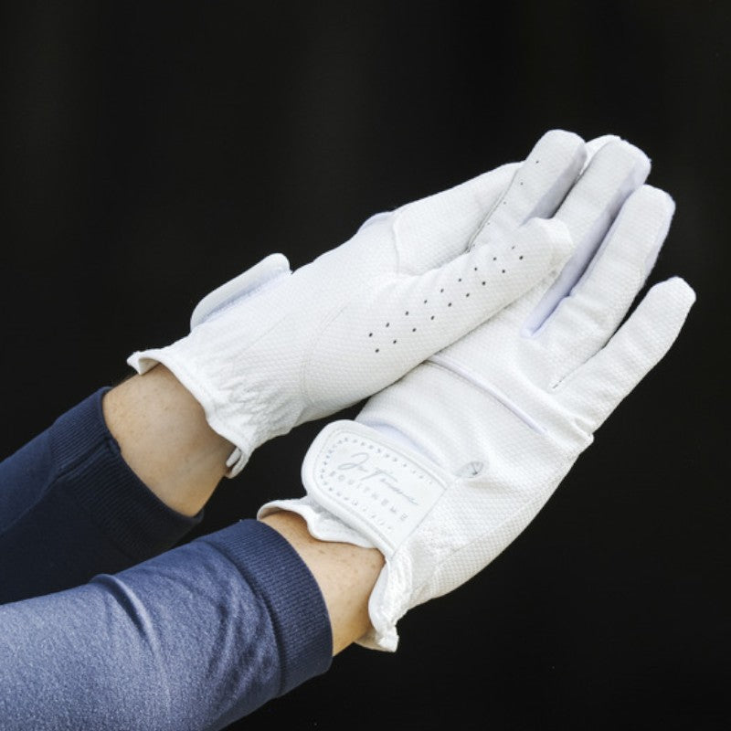 Equithème - Gants d'équitation Je t'aime Strass blanc