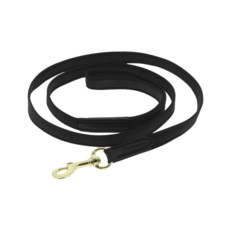 Equithème - Black dog leash Nala 