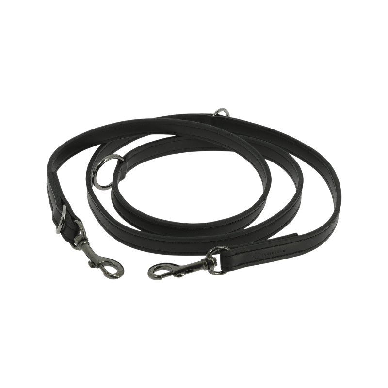 Equithème - Black Vortex dog leash 