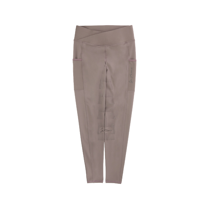 Equithème - Legging Je t'aime femme Flora vieux rose