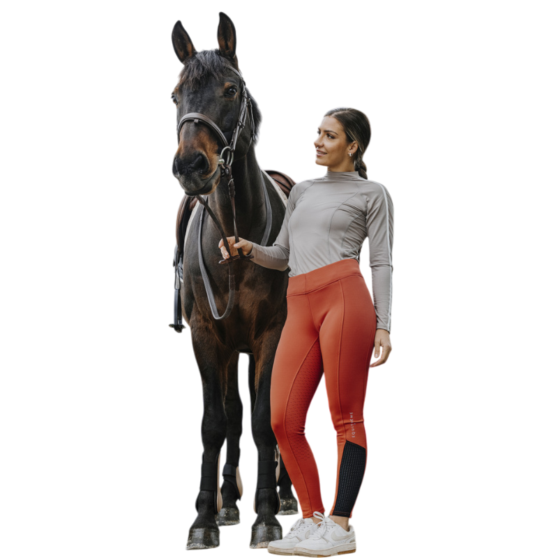 Equithème - Women's equestrian leggings Brigitte orange 