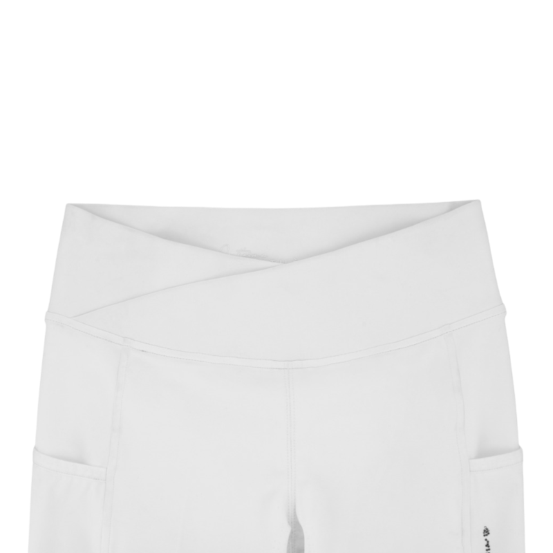 Equithème - Women's riding leggings Flora I love you white 