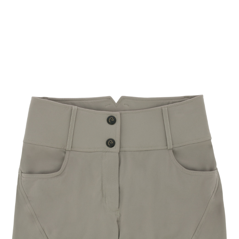 Equithème - Pantalon d'équitation femme Queen Je t'aime taupe