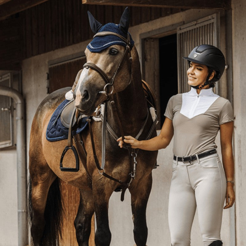 Equithème - Women's Polo MC Tokyo taupe 