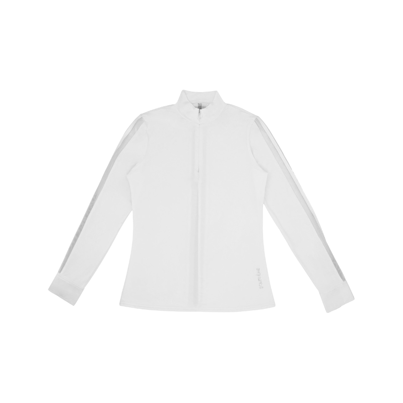 Equithème - Women's long sleeve polo Estoril white 