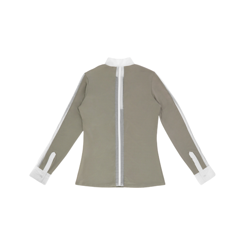 Equithème - Women's long sleeve polo Estoril taupe 