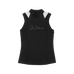 Equithème - Polo sans manches femme Alba Je t'aime noir | - Ohlala