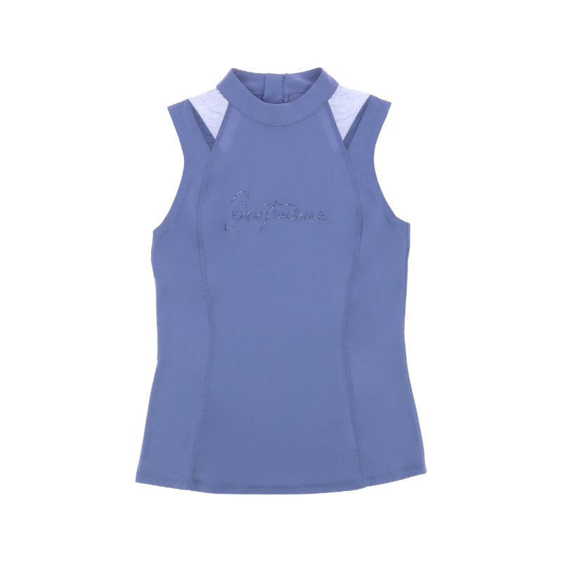 Equithème - Women's sleeveless polo Alba I love you purple 
