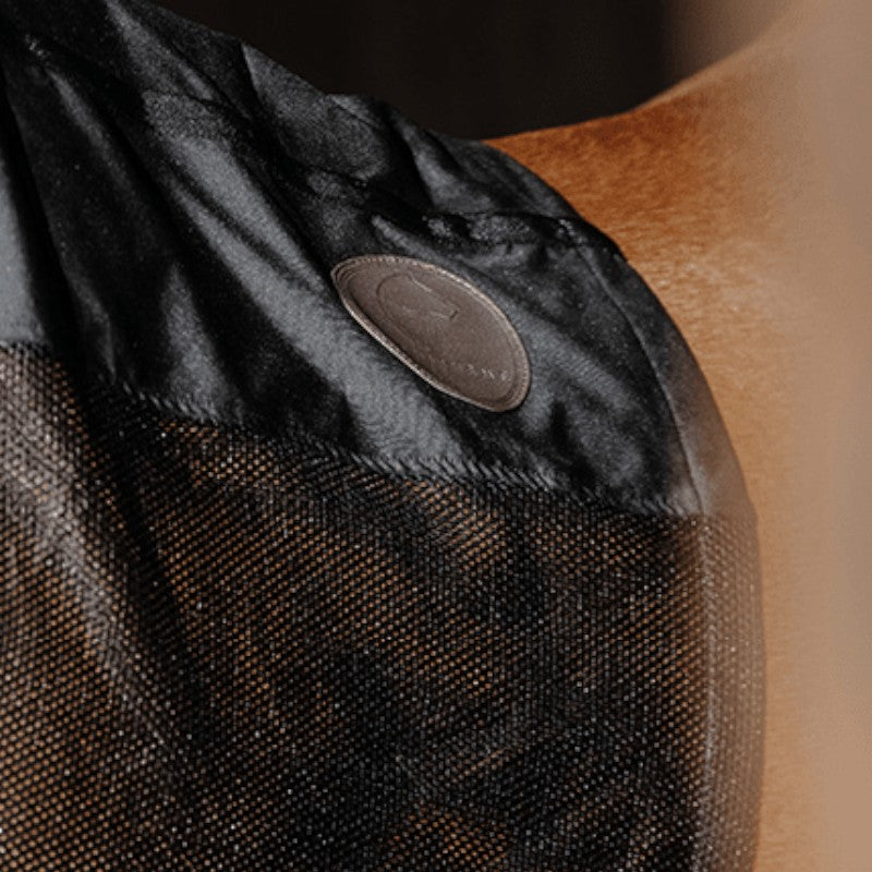 Equithème - Full neck protection lycra/ mesh black 